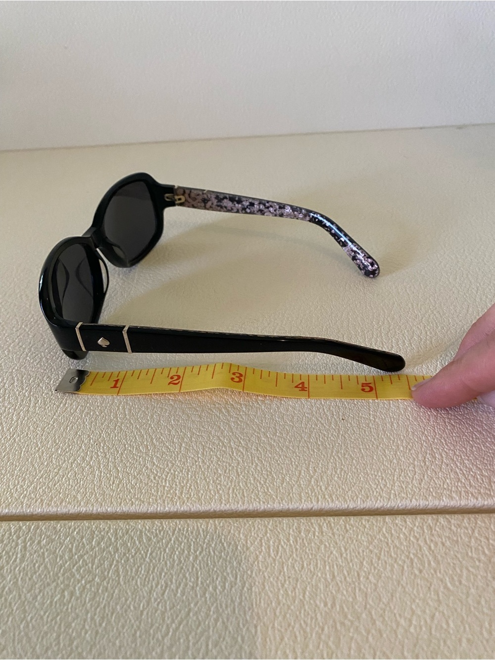 kate spade Black Cheyenne Rectangle Polaralized Sunglasses - Picture 10 of 13